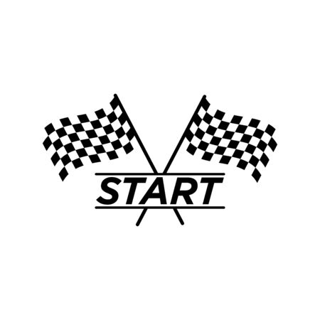 Race flag icon flat vector template design trendyのイラスト素材