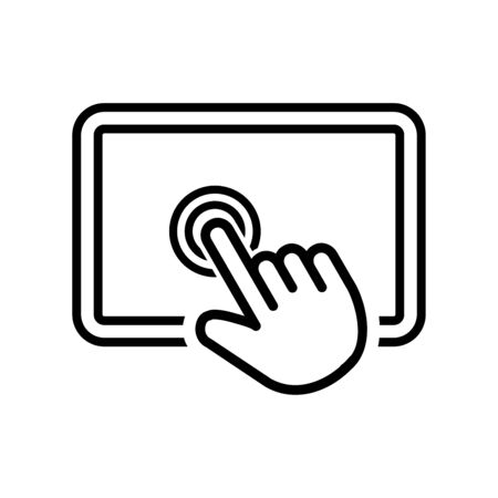 Touch screen icon flat vector template design trendyのイラスト素材