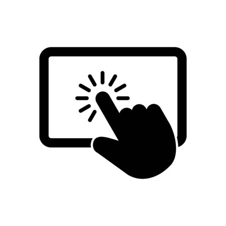 Touch screen icon flat vector template design trendyのイラスト素材