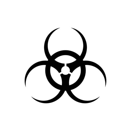 Bio hazard icon flat vector template design trendyのイラスト素材