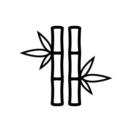 Bamboo icon flat vector template design trendyのイラスト素材
