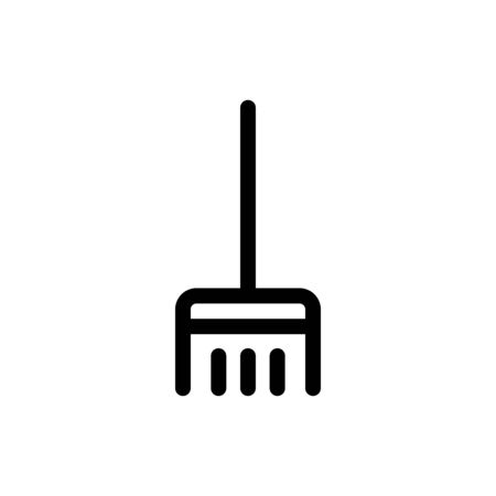 Broom icon flat vector template design trendyのイラスト素材