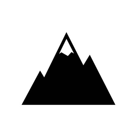 Mountain icon flat vector template design trendyのイラスト素材