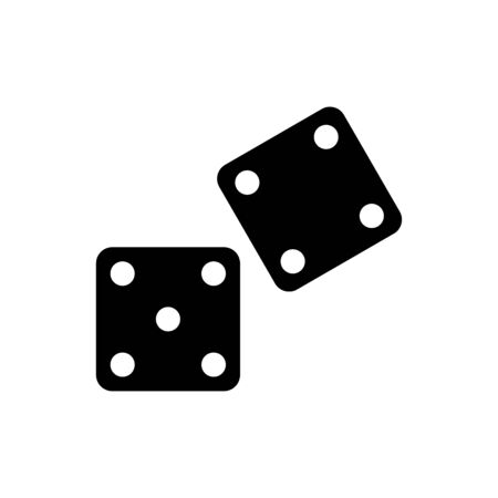 Dice icon flat vector template design trendyのイラスト素材