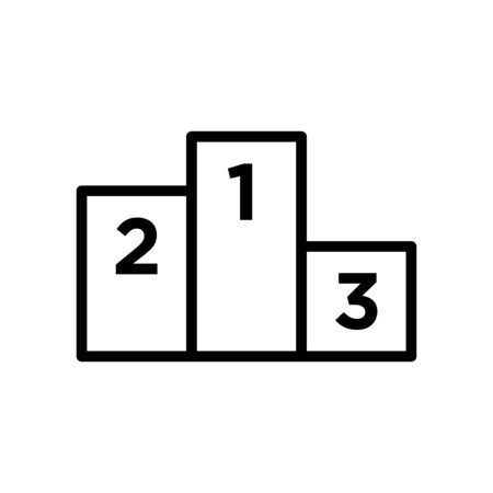 Podium rank icon flat vector template design trendyのイラスト素材