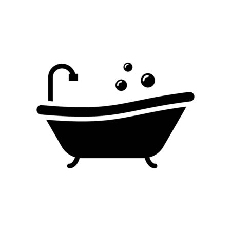 Bathtub icon flat vector template design trendyのイラスト素材