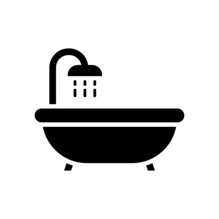Bathtub icon flat vector template design trendyのイラスト素材