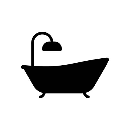 Bathtub icon flat vector template design trendyのイラスト素材