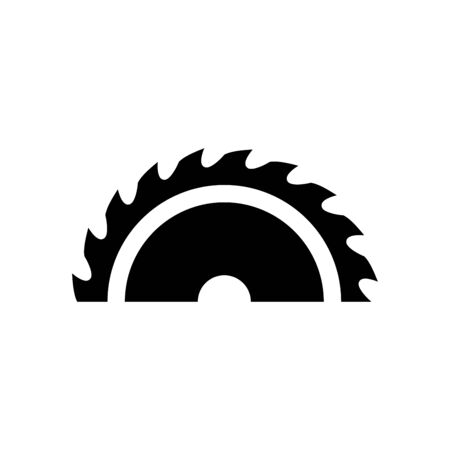 Saw blade icon flat vector template design trendyのイラスト素材