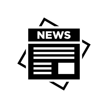 Newspaper icon flat vector template design trendyのイラスト素材