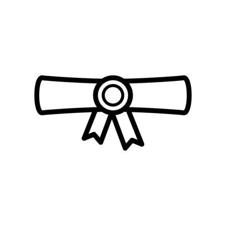 Paper roll, certificate diploma icon flat vector template design trendyのイラスト素材
