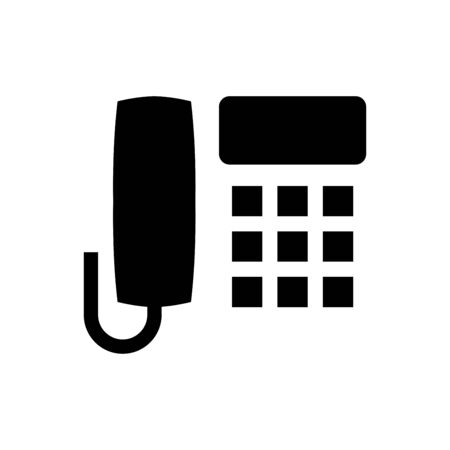 Telephone icon flat vector template design trendyのイラスト素材