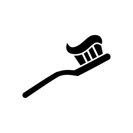 Toothbrush icon flat vector template design trendyのイラスト素材