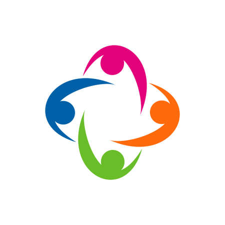 Non profit logo, people, healthy vector illustration.のイラスト素材