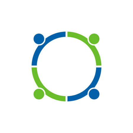 Non profit logo, people, healthy vector illustration.のイラスト素材