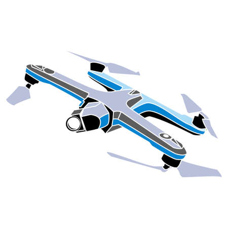 Drone icon, UAV logo company. isolated on white background.のイラスト素材
