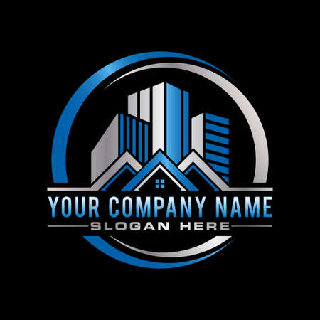 Real estate logo icon vector template illustration trendy.のイラスト素材