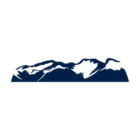 Mountain icon flat vector simple isolated illustration signage template design trendy.のイラスト素材