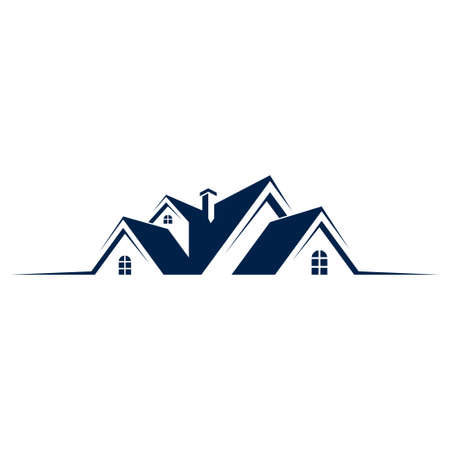 Real estate logo icon vector template illustration trendy.のイラスト素材