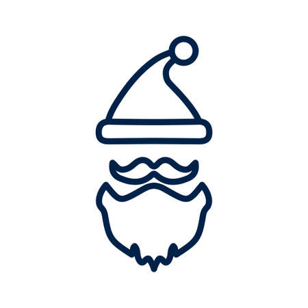 Santa claus icon logo template isolated on white background.のイラスト素材
