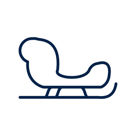 Sleigh icon logo template isolated on white background.のイラスト素材