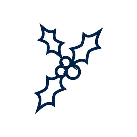 Holly berry icon logo template isolated on white background.のイラスト素材