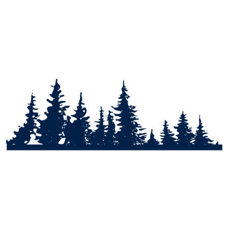 Fir tree icon , pines tree logo template isolated on white background.のイラスト素材