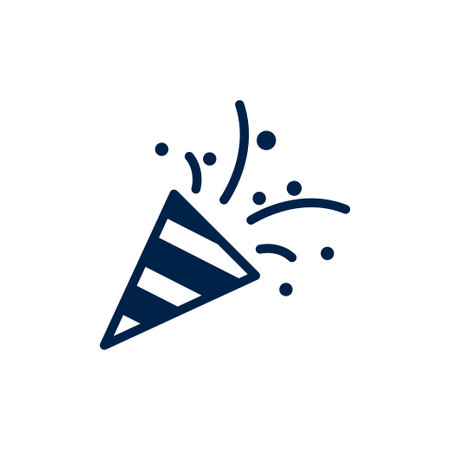 Confetti icon logo template isolated on white background.のイラスト素材