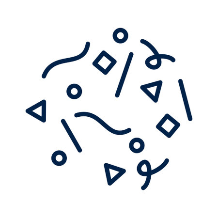 Confetti icon logo template isolated on white background.のイラスト素材