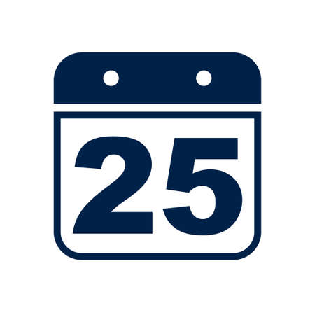 Calendar 25 icon logo template isolated on white background.のイラスト素材