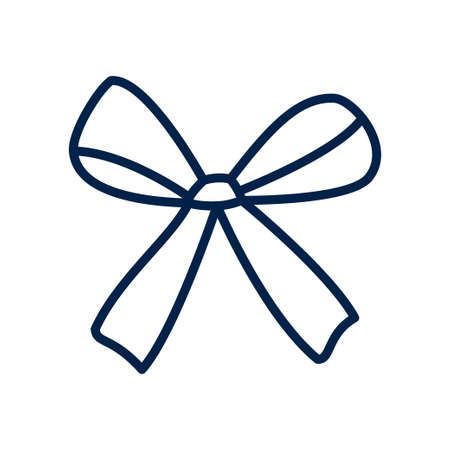 Bow ribbon icon logo template isolated on white background.のイラスト素材