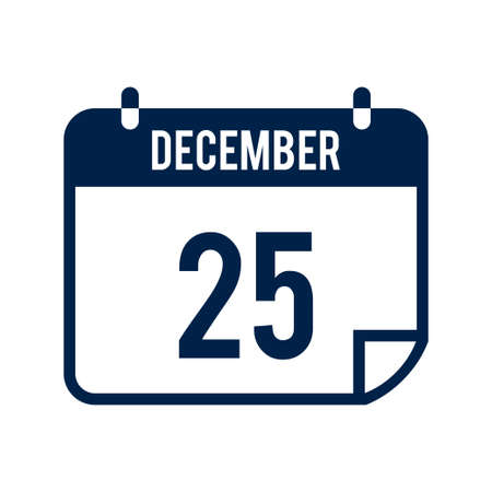 Calendar 25 icon logo template isolated on white background.のイラスト素材