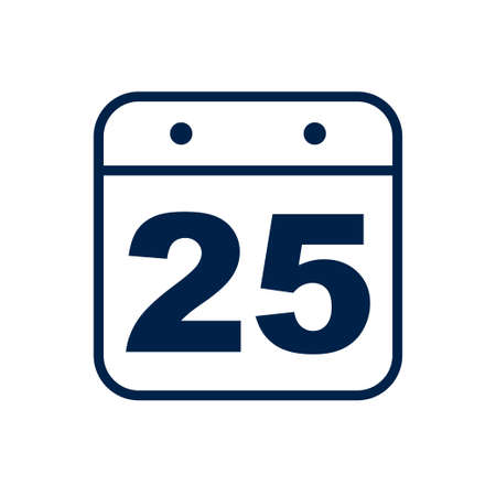 Calendar 25 icon logo template isolated on white background.のイラスト素材
