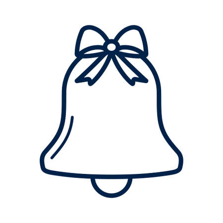 Christmas bell icon logo template isolated on white background.のイラスト素材