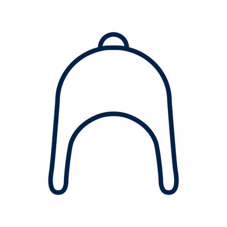 Winter hat (chullo) icon logo template isolated on white background.のイラスト素材
