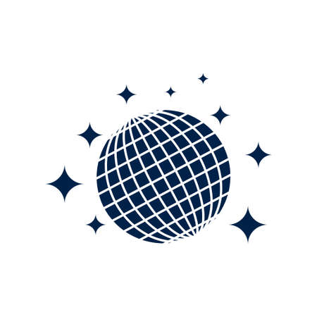 Disco lights icon template isolated on white background.のイラスト素材