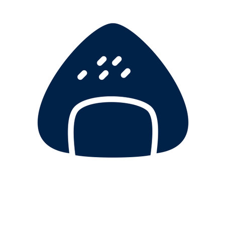 Onigiri icon template isolated on white background.