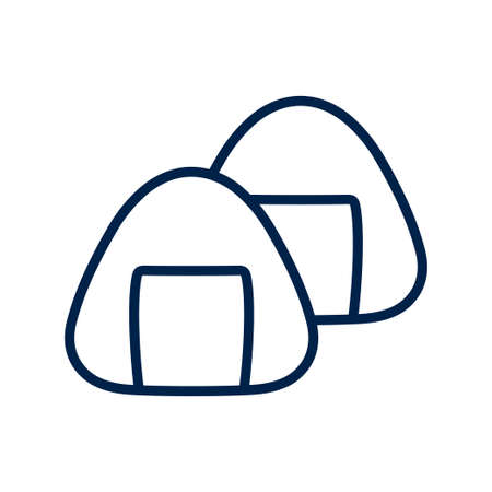 Onigiri icon template isolated on white background.のイラスト素材