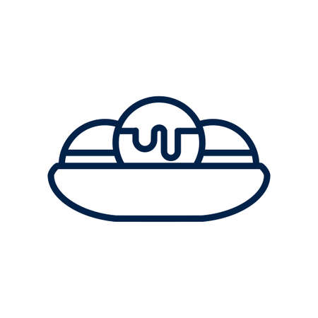 Takoyaki icon template isolated on white background.のイラスト素材