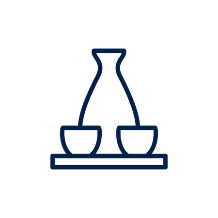 Sake icon template isolated on white background.のイラスト素材
