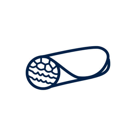 Burrito icon logo template isolated on white background.のイラスト素材