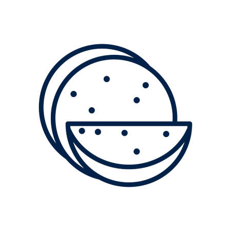 Tortilla icon logo template isolated on white background.のイラスト素材