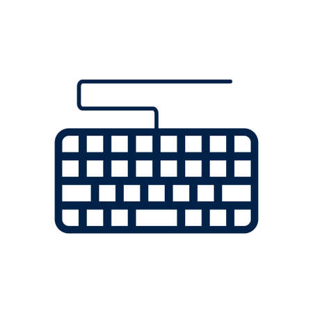 Computer keyboard icon template isolated on white background.のイラスト素材