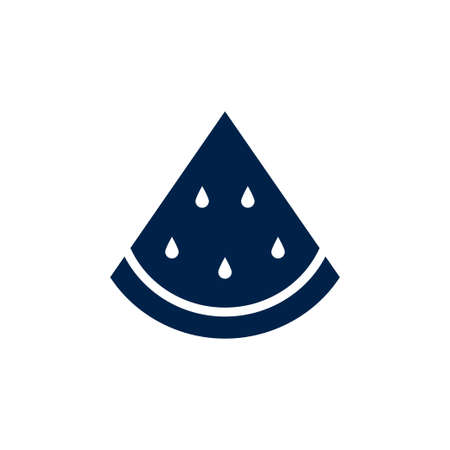 Watermelon fruit icon, vector isolated melon symbol isolated on white background.のイラスト素材