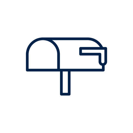 Mailbox postal icon vector illustration template isolated on white background.のイラスト素材