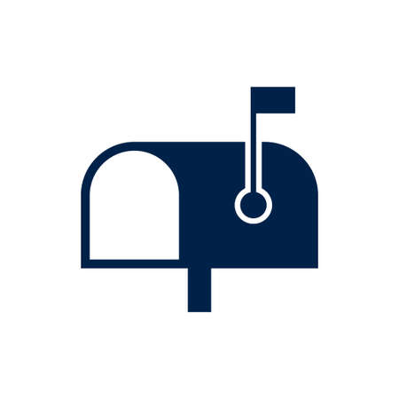 Mailbox postal icon vector illustration template isolated on white background.のイラスト素材