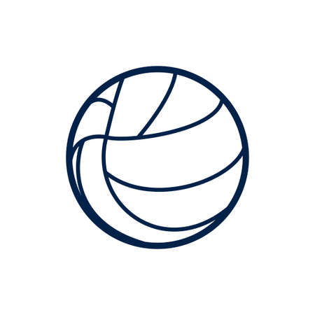 Volleyball icon vector logo template on white background.のイラスト素材