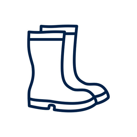 Rubber Boots icon vector illustration. Creative sign from rubber boots icons collection. Filled flat Rubber Boots icon for computer and mobile. Symbol, logo vector graphics.のイラスト素材