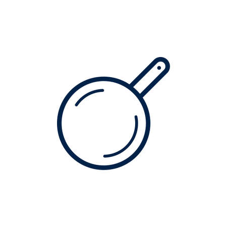 Frying pan icon vector logo template on white background.のイラスト素材