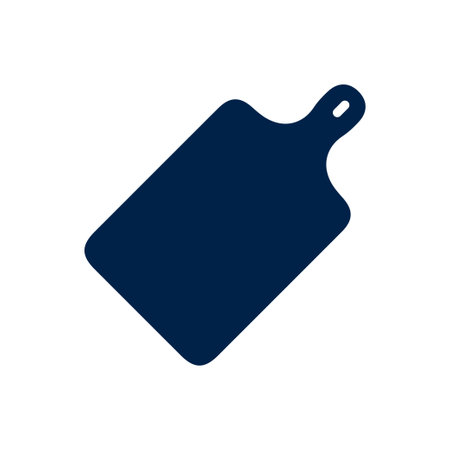 Cutting board icon, utensil of kitchen, isolated on white.のイラスト素材